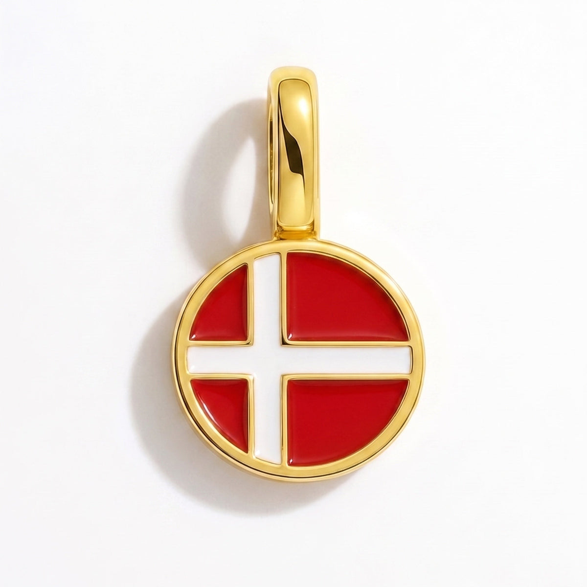 Charm - Flag Round – Gold