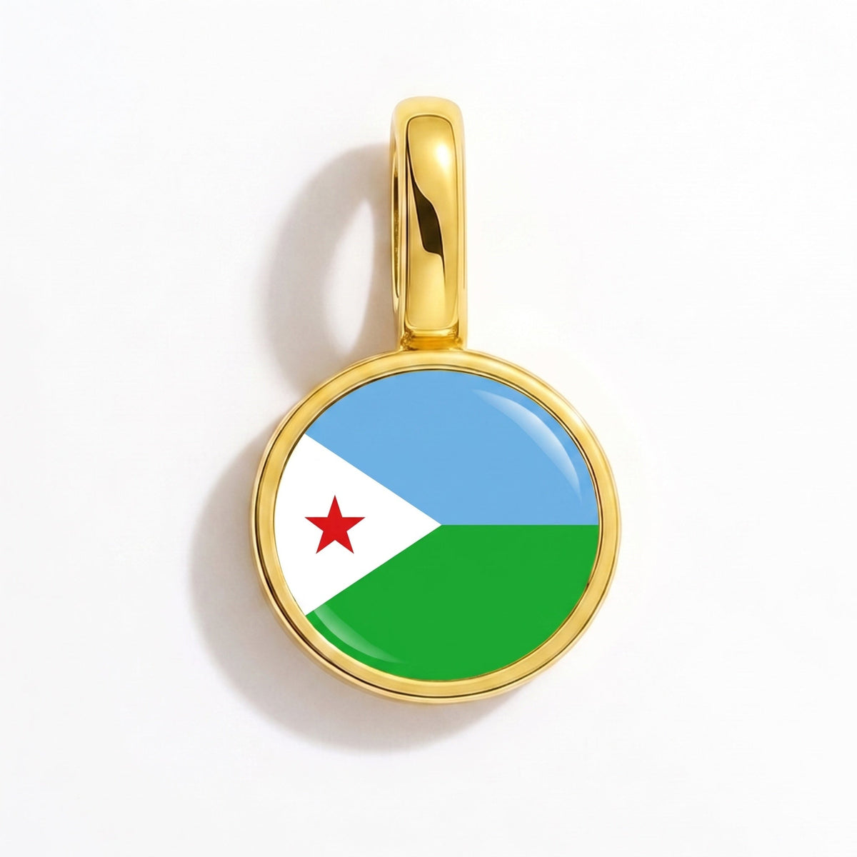 Charm - Flag Round – Gold