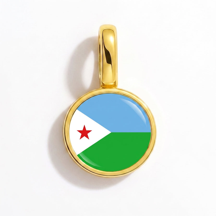 Charm - Flag Round – Gold