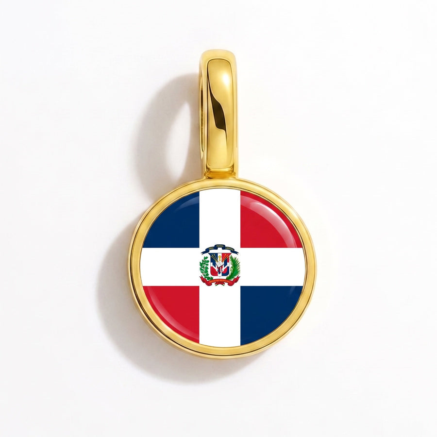 Charm - Flag Round – Gold