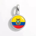 Charm - Flag Round – Silver