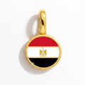 Charm - Flag Round – Gold