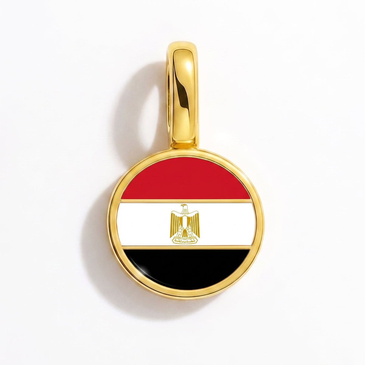 Charm - Flag Round – Gold