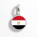 Charm - Flag Round – Silver
