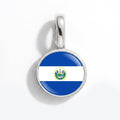 Charm - Flag Round – Silver