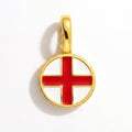 Charm - Flag Round – Gold