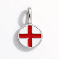 Charm - Flag Round – Silver