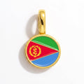 Charm - Flag Round – Gold