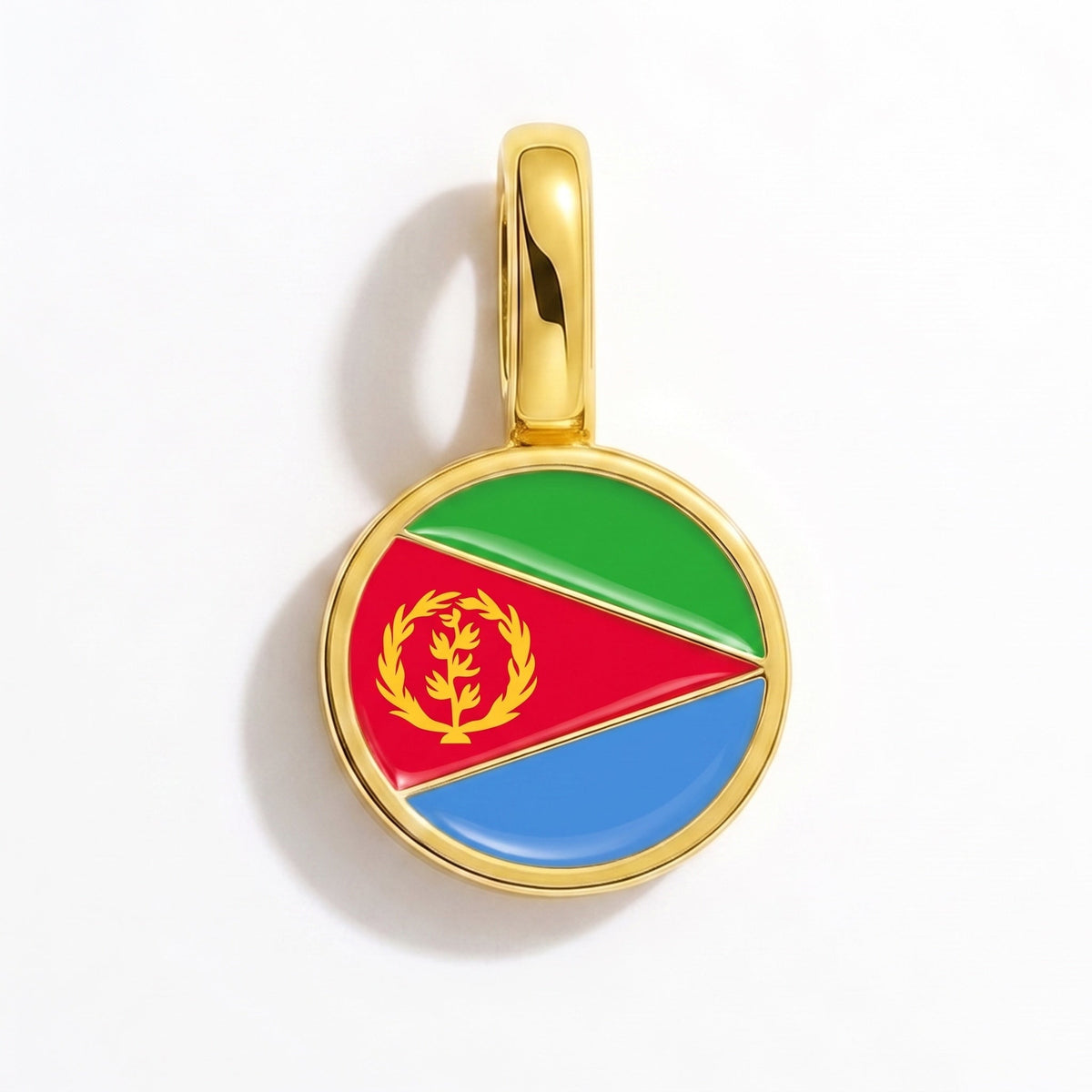 Charm - Flag Round – Gold