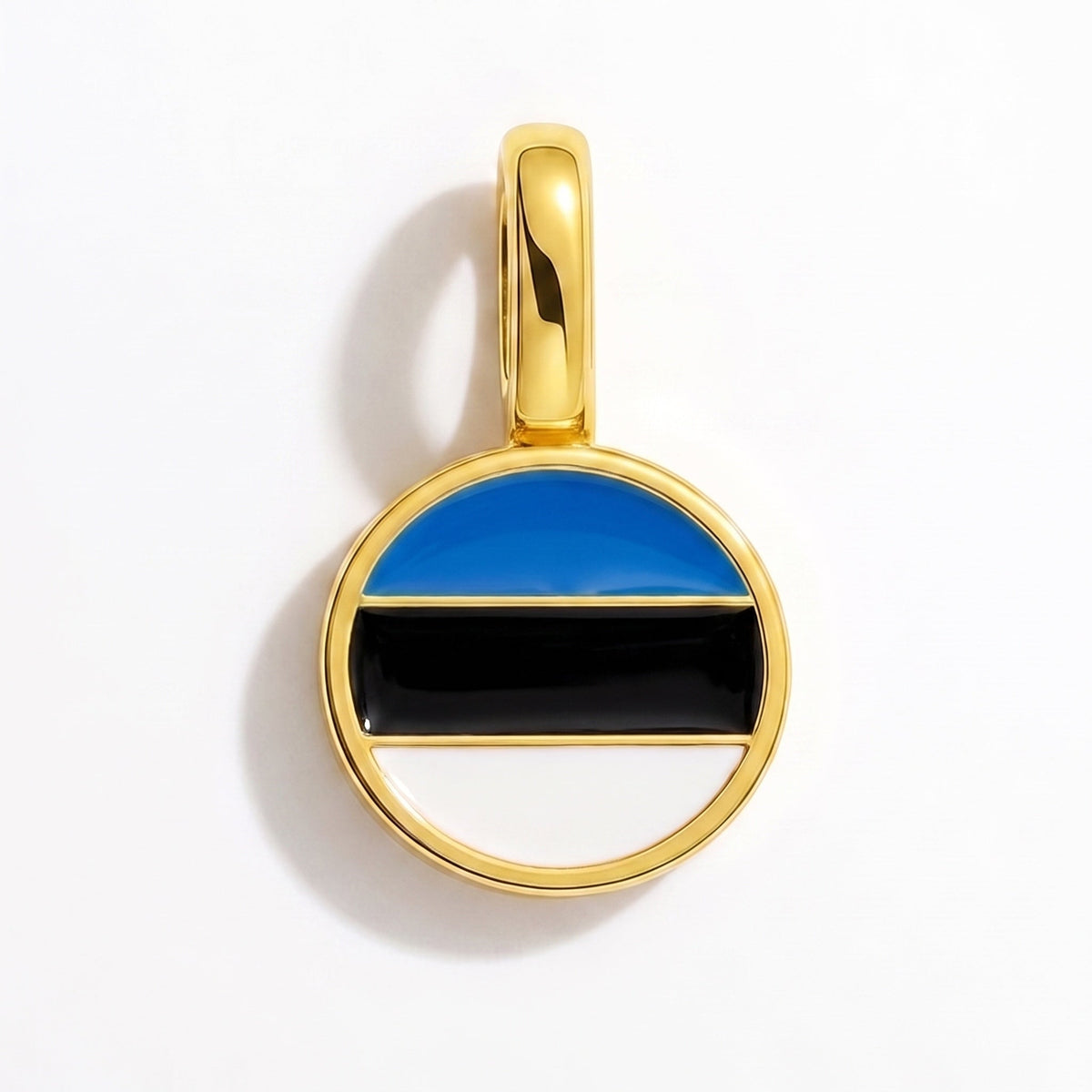 Charm - Flag Round – Gold