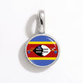 Charm - Flag Round – Silver