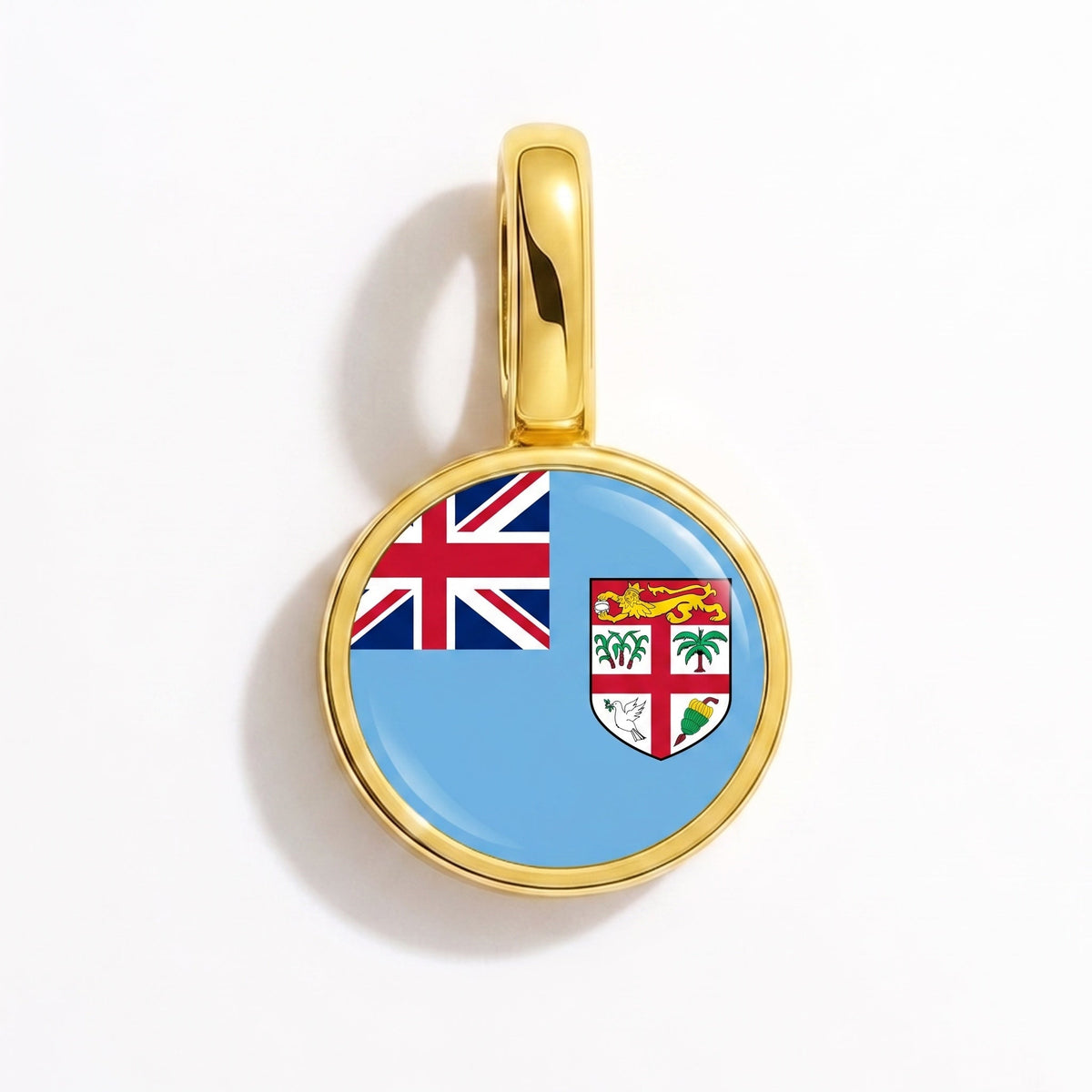 Charm - Flag Round – Gold