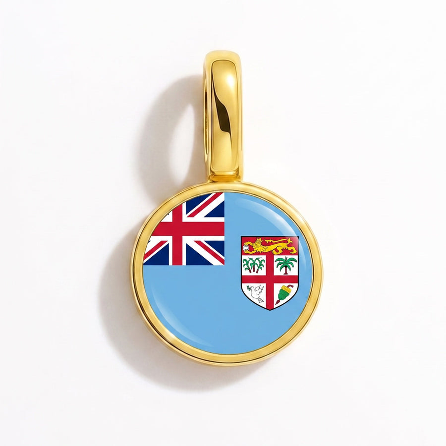Charm - Flag Round – Gold