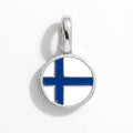 Charm - Flag Round – Silver