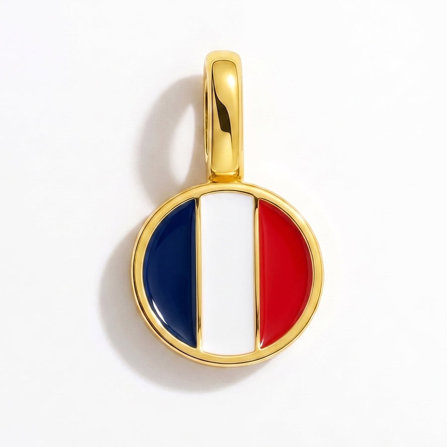 Charm - Flag Round – Gold