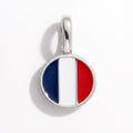 Charm - Flag Round – Silver