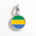 Charm - Flag Round – Silver