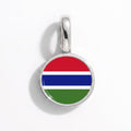 Charm - Flag Round – Silver
