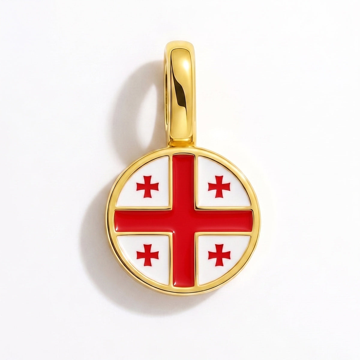 Charm - Flag Round – Gold