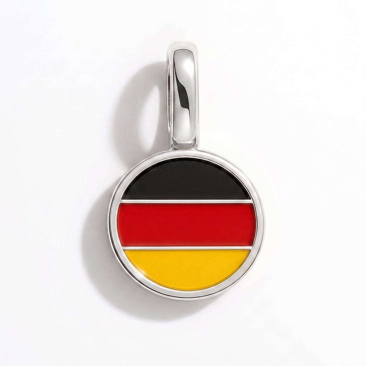 Charm - Flag Round – Silver