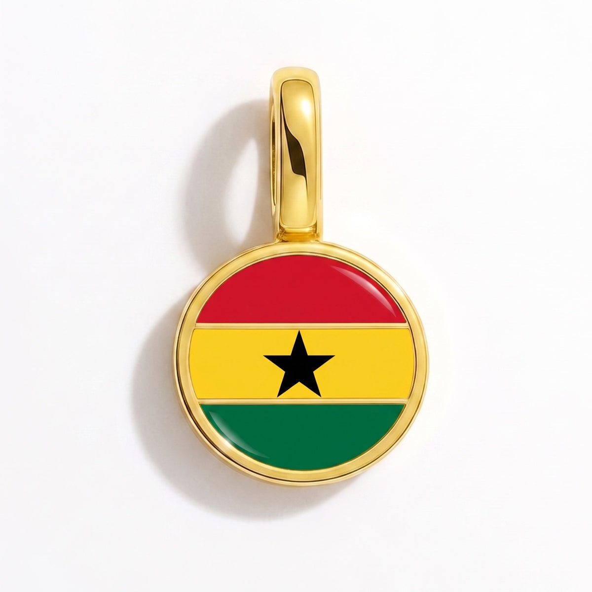 Charm - Flag Round – Gold