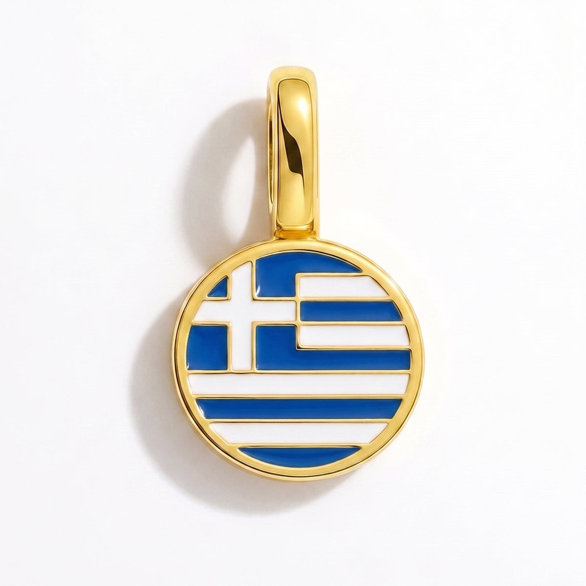 Charm - Flag Round – Gold