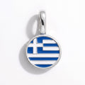 Charm - Flag Round – Silver