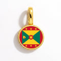 Charm - Flag Round – Gold