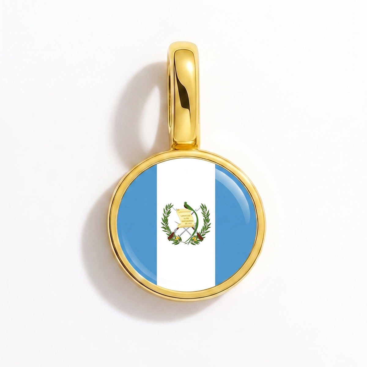 Charm - Flag Round – Gold