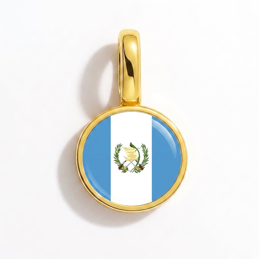 Charm - Flag Round – Gold
