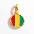 Charm - Flag Round – Gold