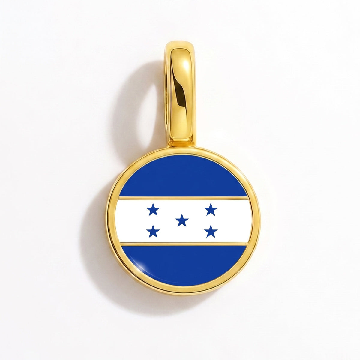 Charm - Flag Round – Gold