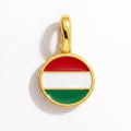 Charm - Flag Round – Gold