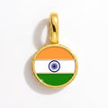 Charm - Flag Round – Gold