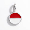 Charm - Flag Round – Silver