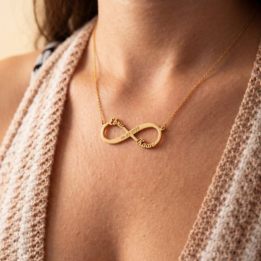Infinite Love Necklace with Engraving