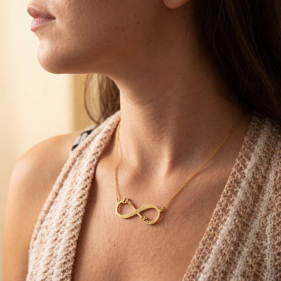 Infinite Love Necklace with Engraving