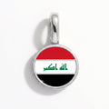 Charm - Flag Round – Silver