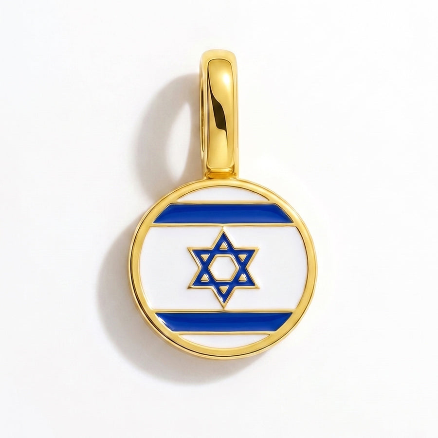 Charm - Flag Round – Gold