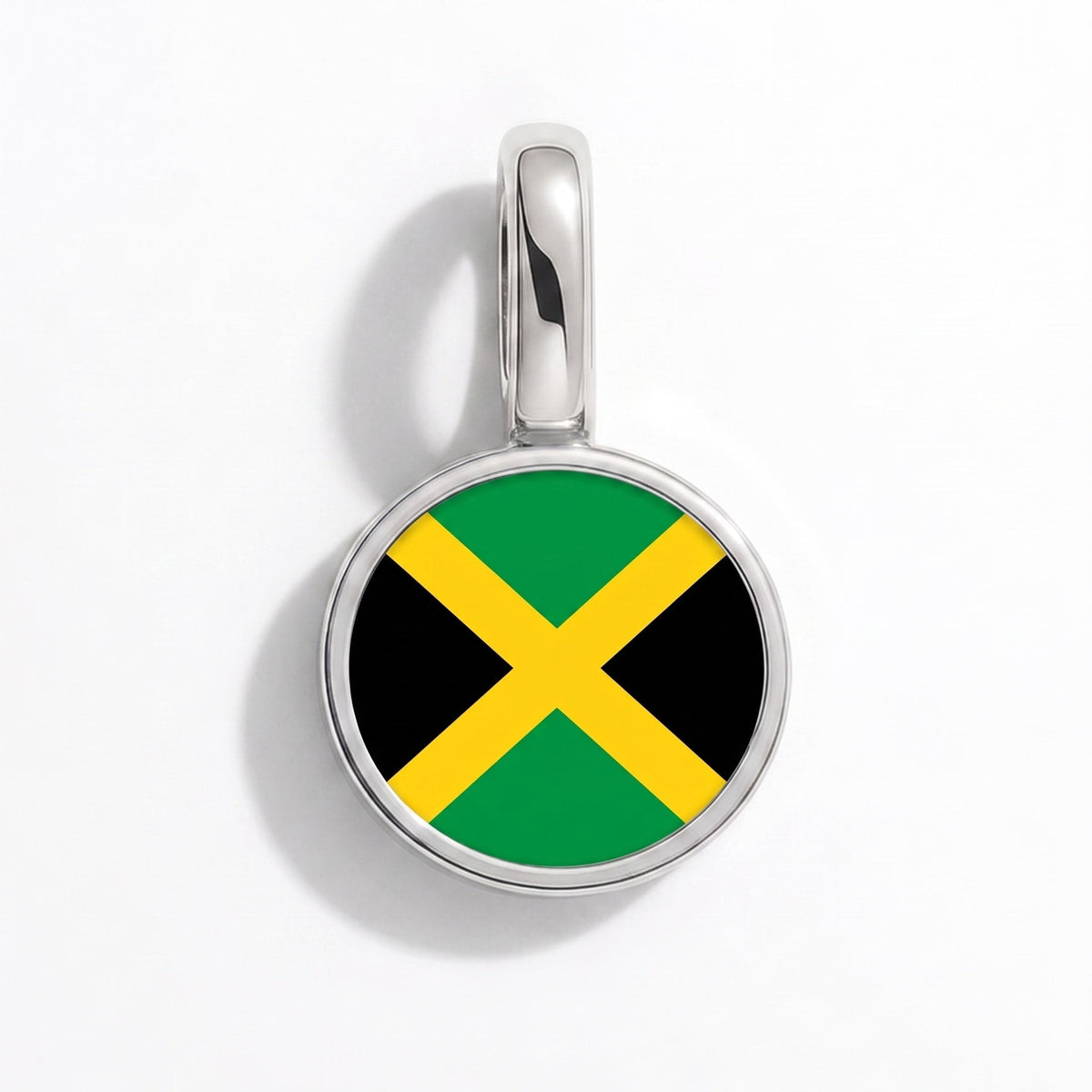 Charm - Flag Round – Silver