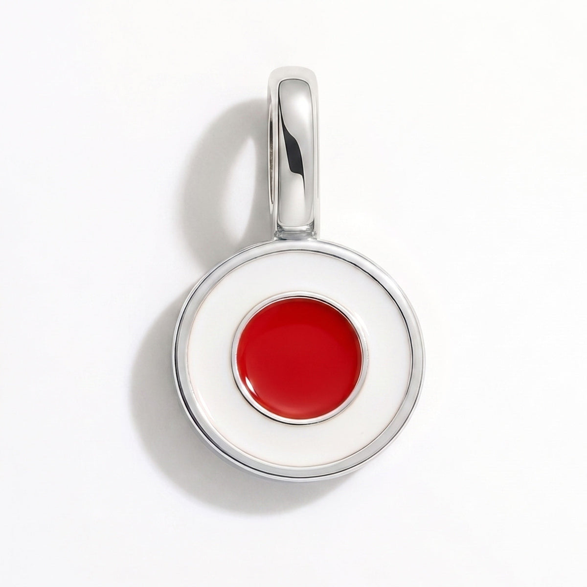 Charm - Flag Round – Silver
