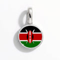 Charm - Flag Round – Silver