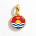 Charm - Flag Round – Gold