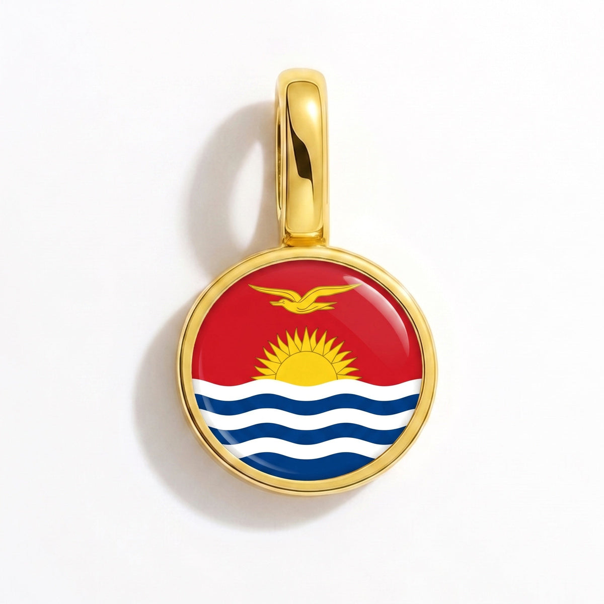 Charm - Flag Round – Gold