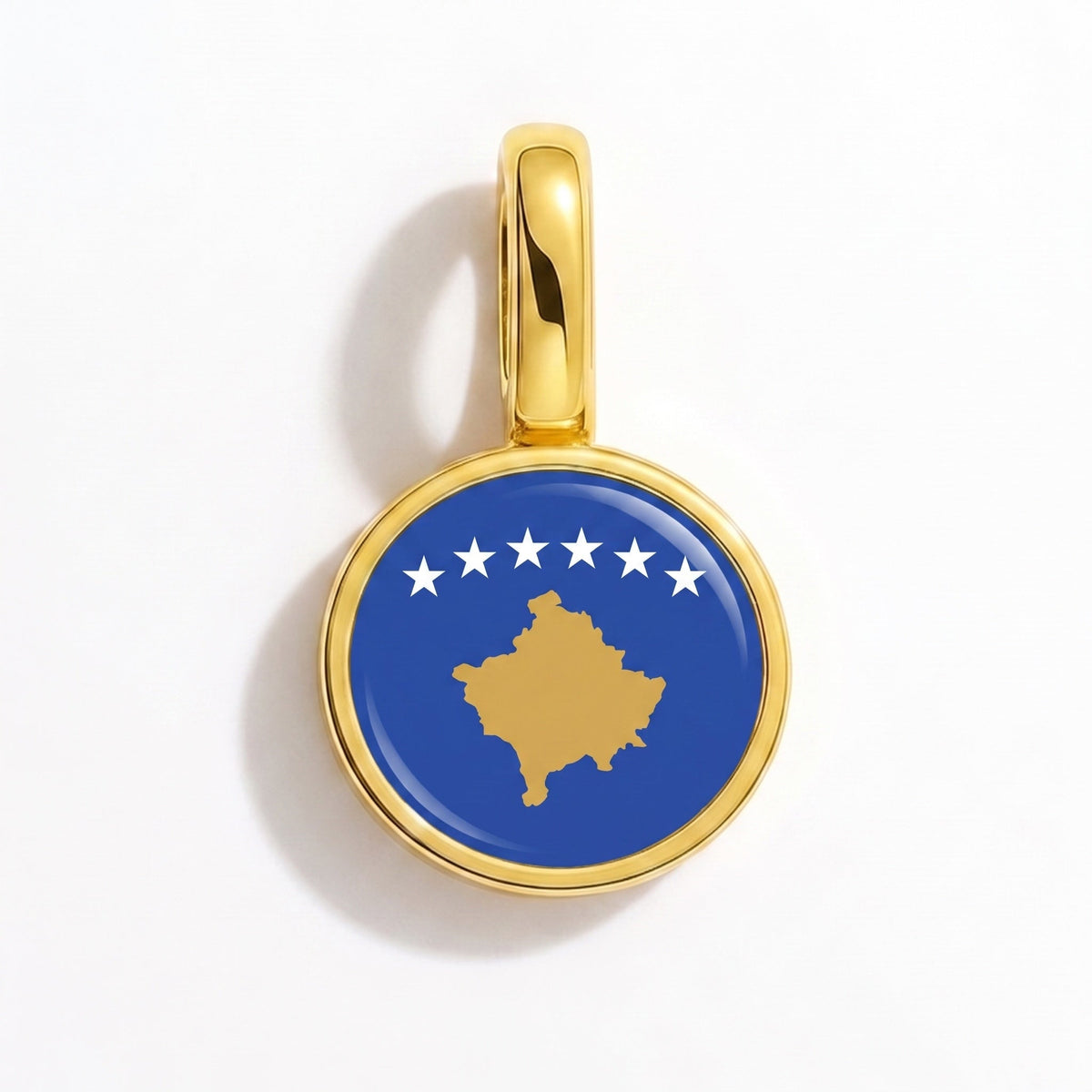 Charm - Flag Round – Gold