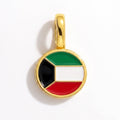 Charm - Flag Round – Gold