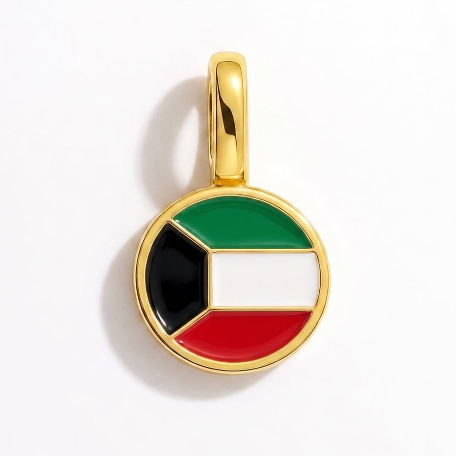 Charm - Flag Round – Gold