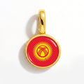 Charm - Flag Round – Gold