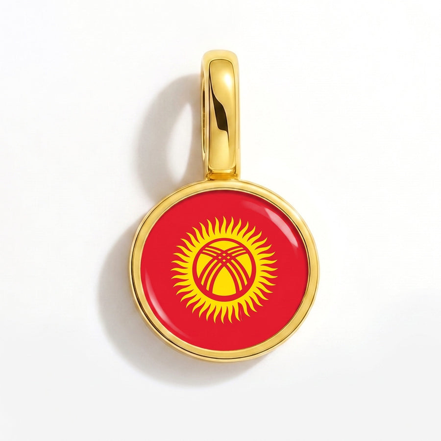 Charm - Flag Round – Gold
