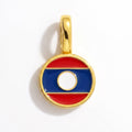 Charm - Flag Round – Gold